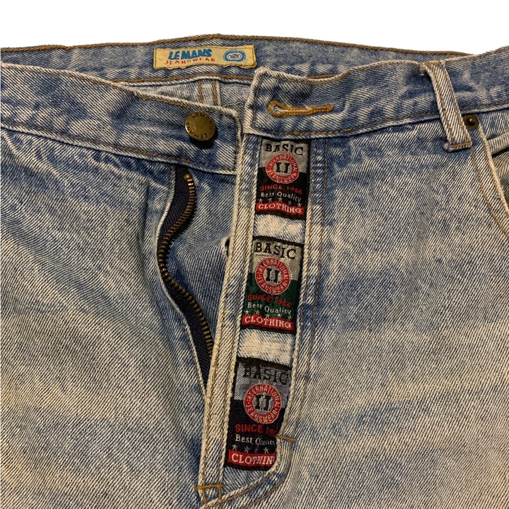Men’s LeMans vintage jeans, cool fly, 34”, many holes